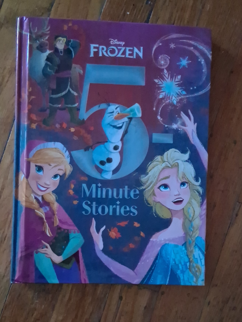 Disney Frozen 5-Minute Stories Hardcover - Purple Blue Accents